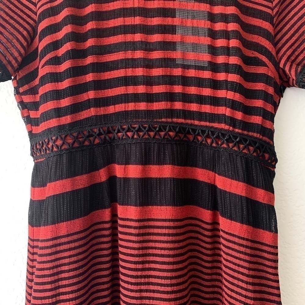 Foxiedox Cassius Mock Neck Striped Maxi Dress M - Picture 8 of 16
